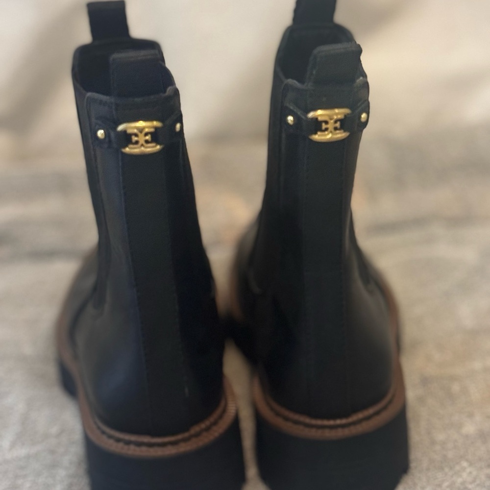 Sam Edelman Black Leather Ankle Boots - Picture 5 of 7